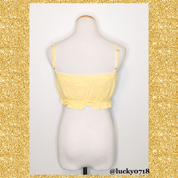 by the way. EUC Yellow Amani Crop Top S - Picture 6 of 8